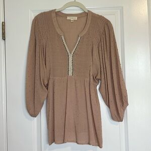 Promesa pink blouse size small tunic